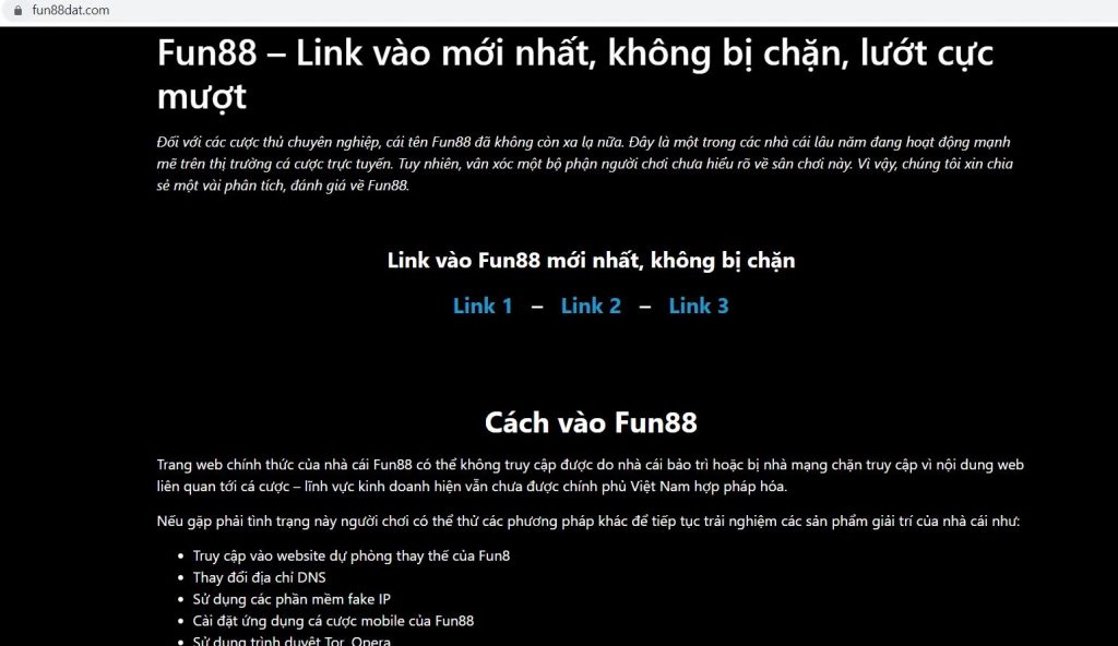 Fun88dat.com không phải trang web giả mạo