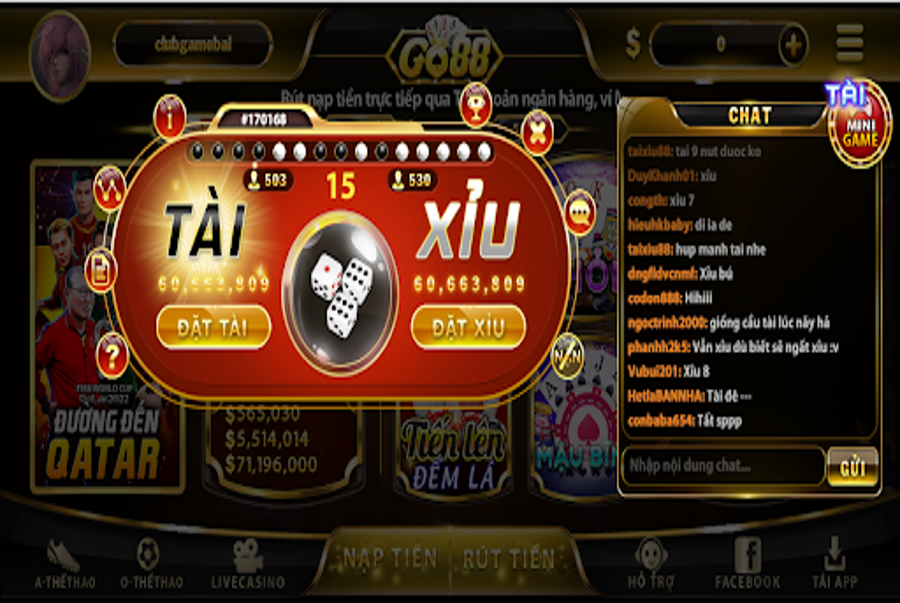 Game tài xỉu tại GO88