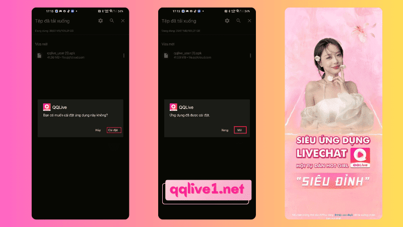 Tiến hành cài đặt QQLive APK cho điện thoại